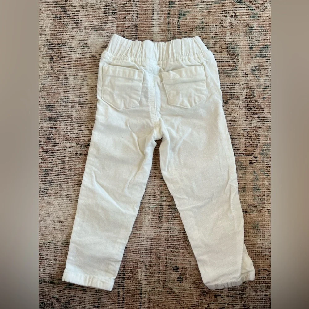 Carters White Corduroy Pants Size 12 Months
